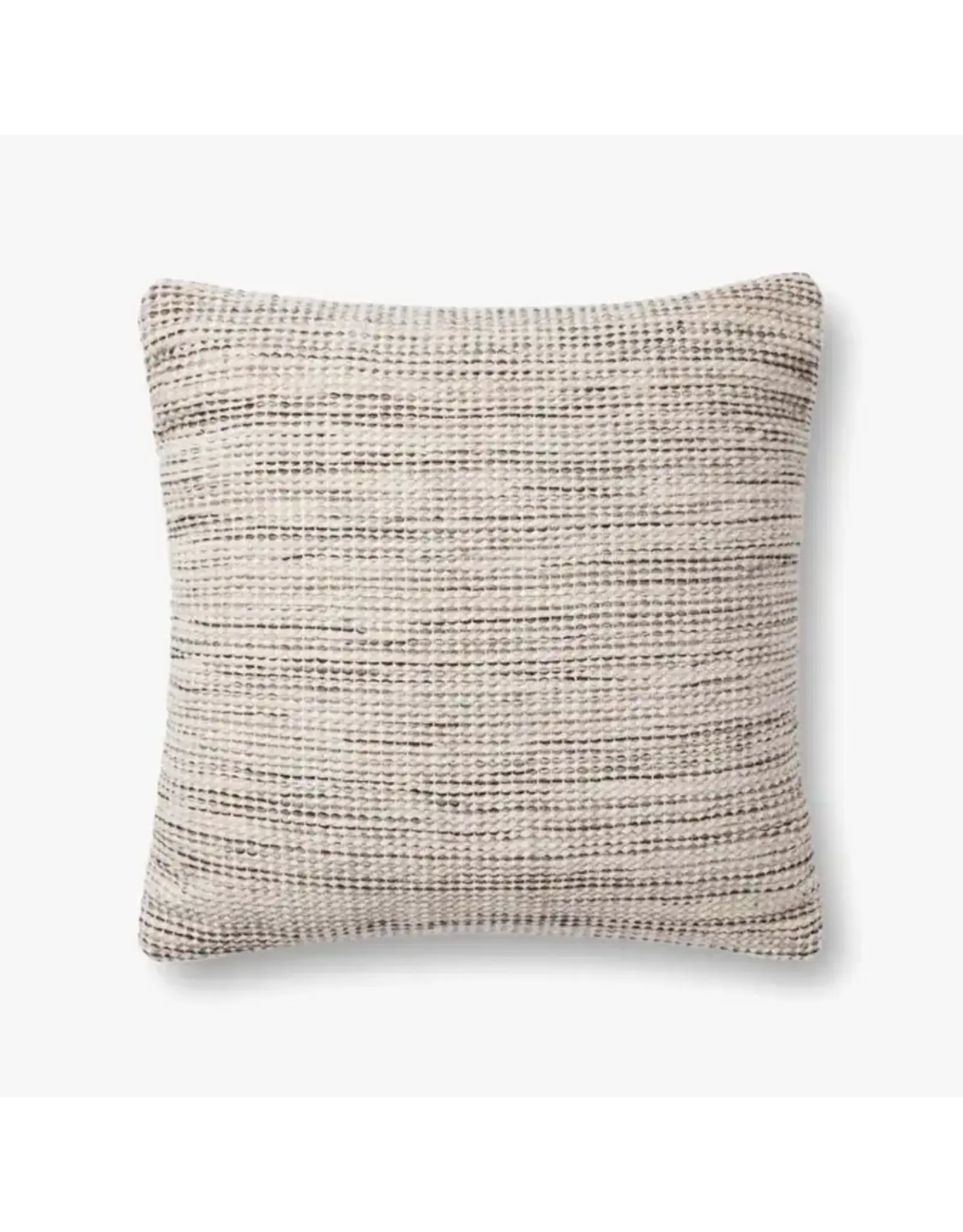 Amber Lewis × Loloi Morro Natural/Grey Pillow, 22x22
