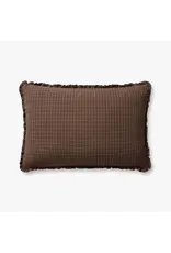 Chris Loves Julia × Loloi Chocolate / Latte Pillow, 16x26