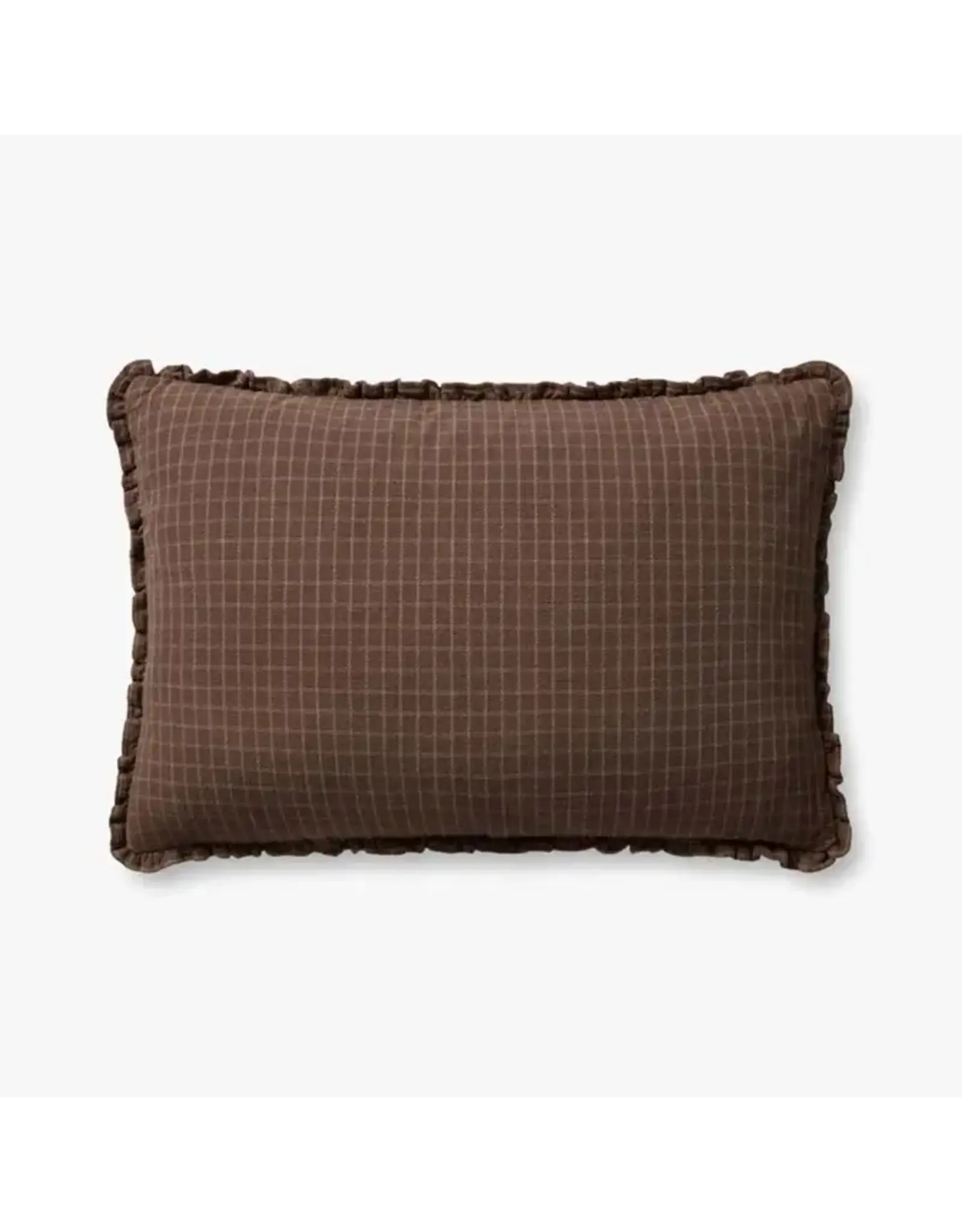 Chris Loves Julia × Loloi Chocolate / Latte Pillow, 16x26