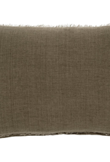 Lina Linen Pillow, Mink 16x24