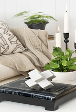 Footed Coffee Table Tray L, Black