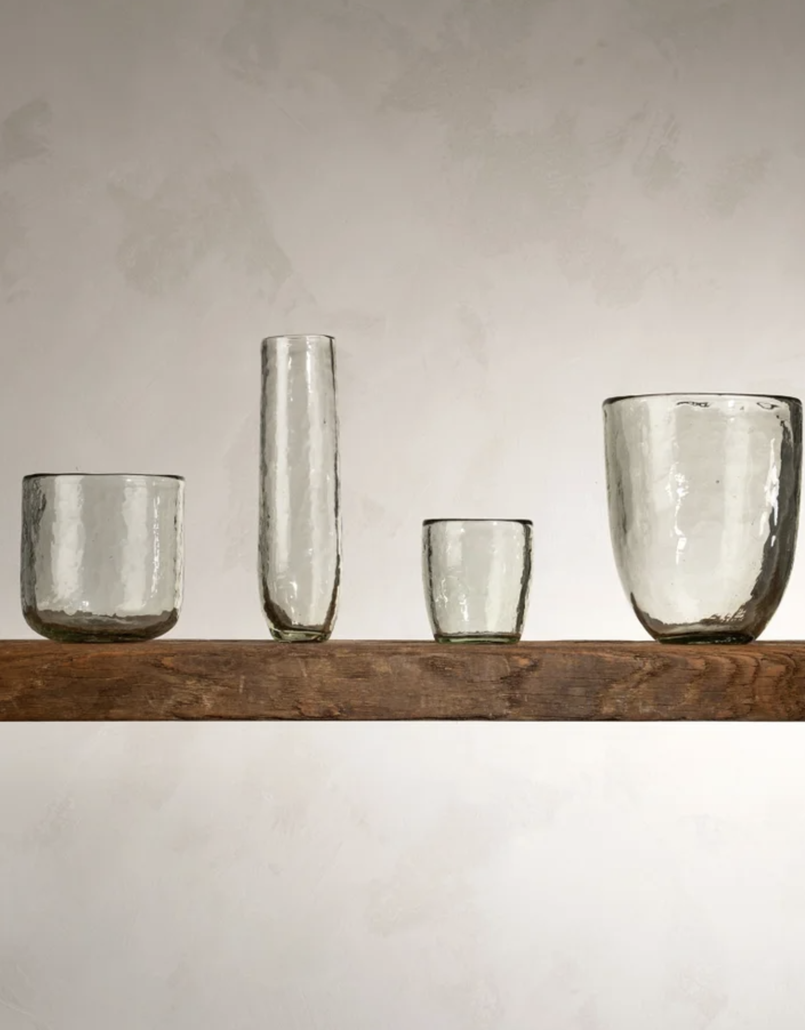 Hammered Glass Bud Vase