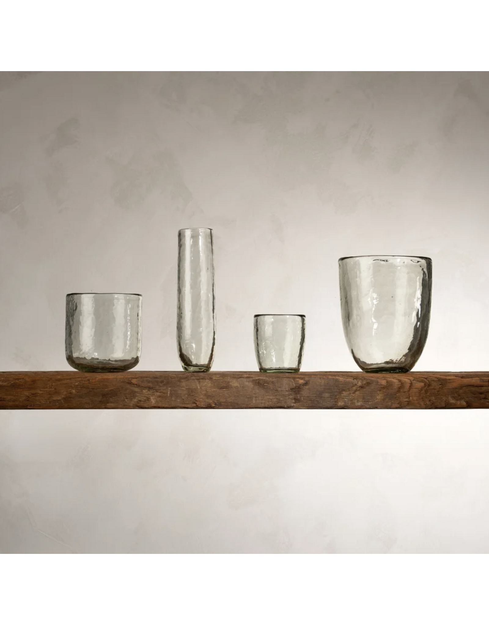 Hammered Glass Bud Vase