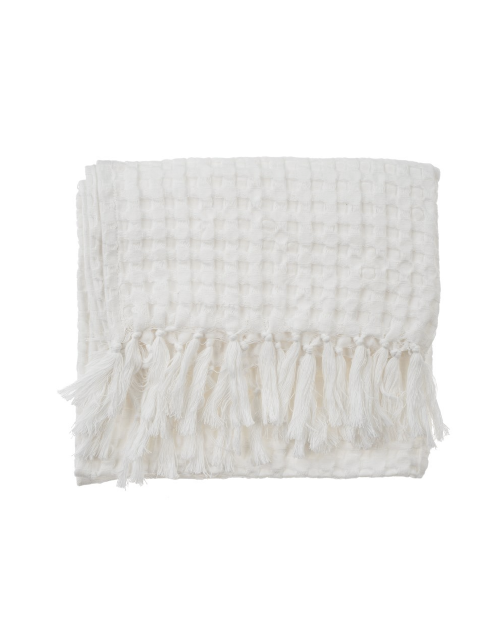 Honeycomb Hand Towel, White