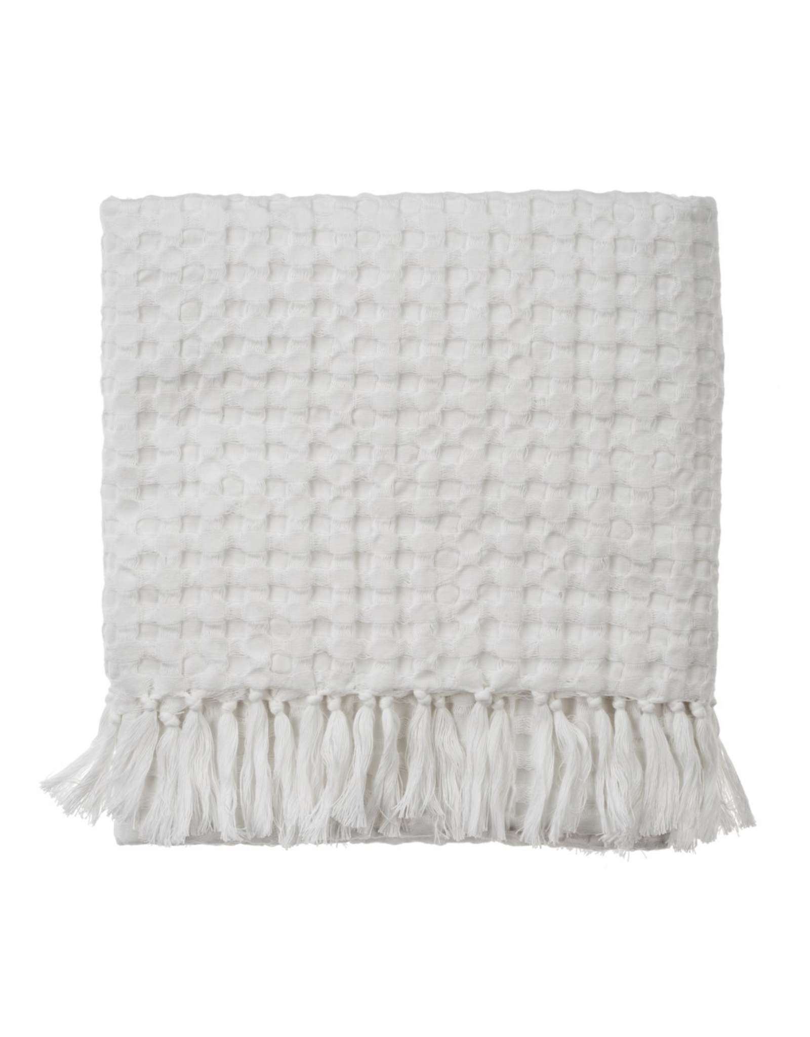 Honeycomb Bath Towel, White