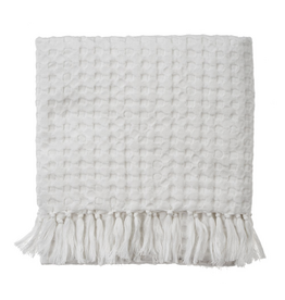 Honeycomb Bath Towel, White