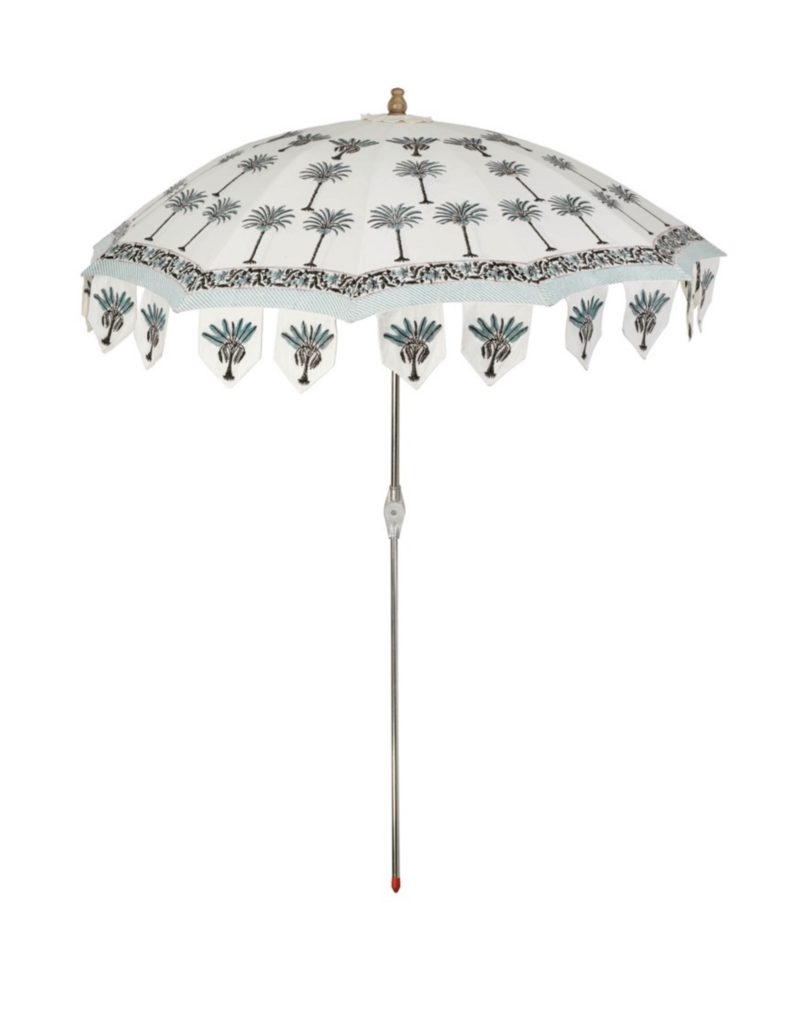 Palms Block Print Parasol Blue