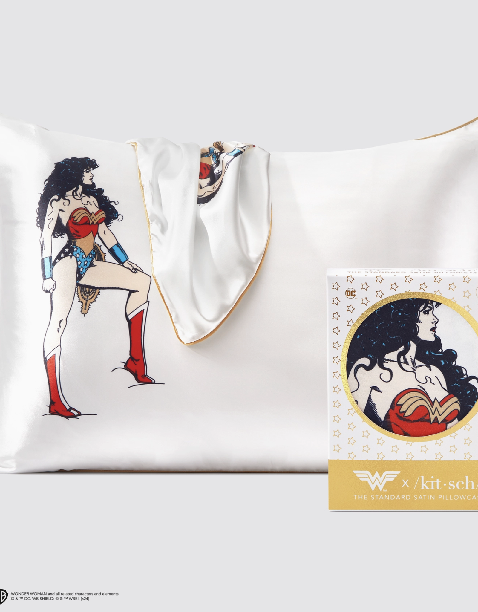 Wonder Woman X Kitsch Satin Pillowcase- Believe in Wonder
