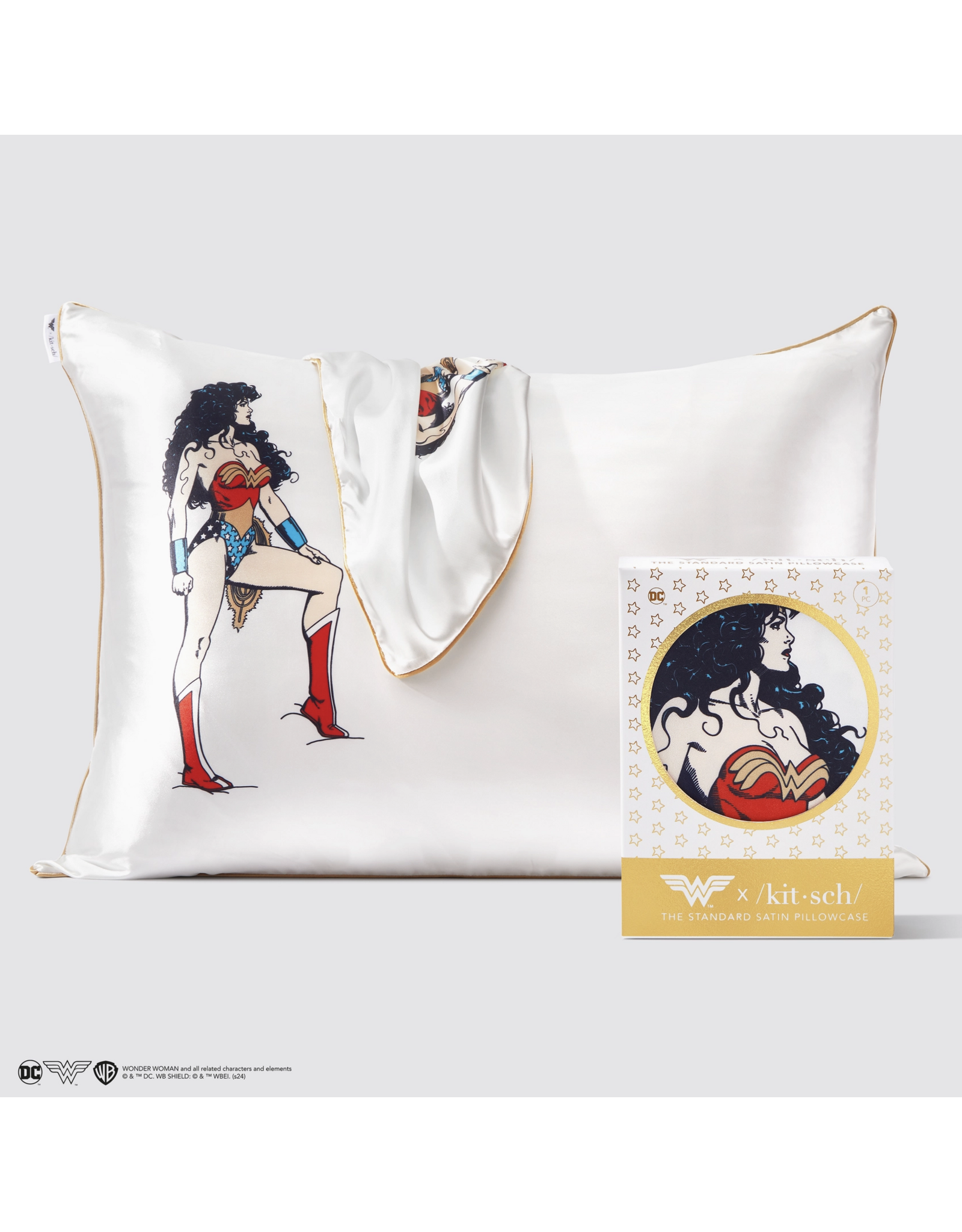 Wonder Woman X Kitsch Satin Pillowcase- Believe in Wonder