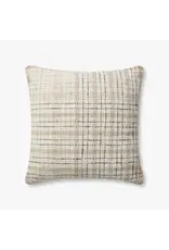 Chris Loves Julia × Loloi Beige/Black Pillow, 22x22