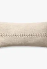 Chris Loves Julia × Loloi Ivory Pillow Case, 12x27