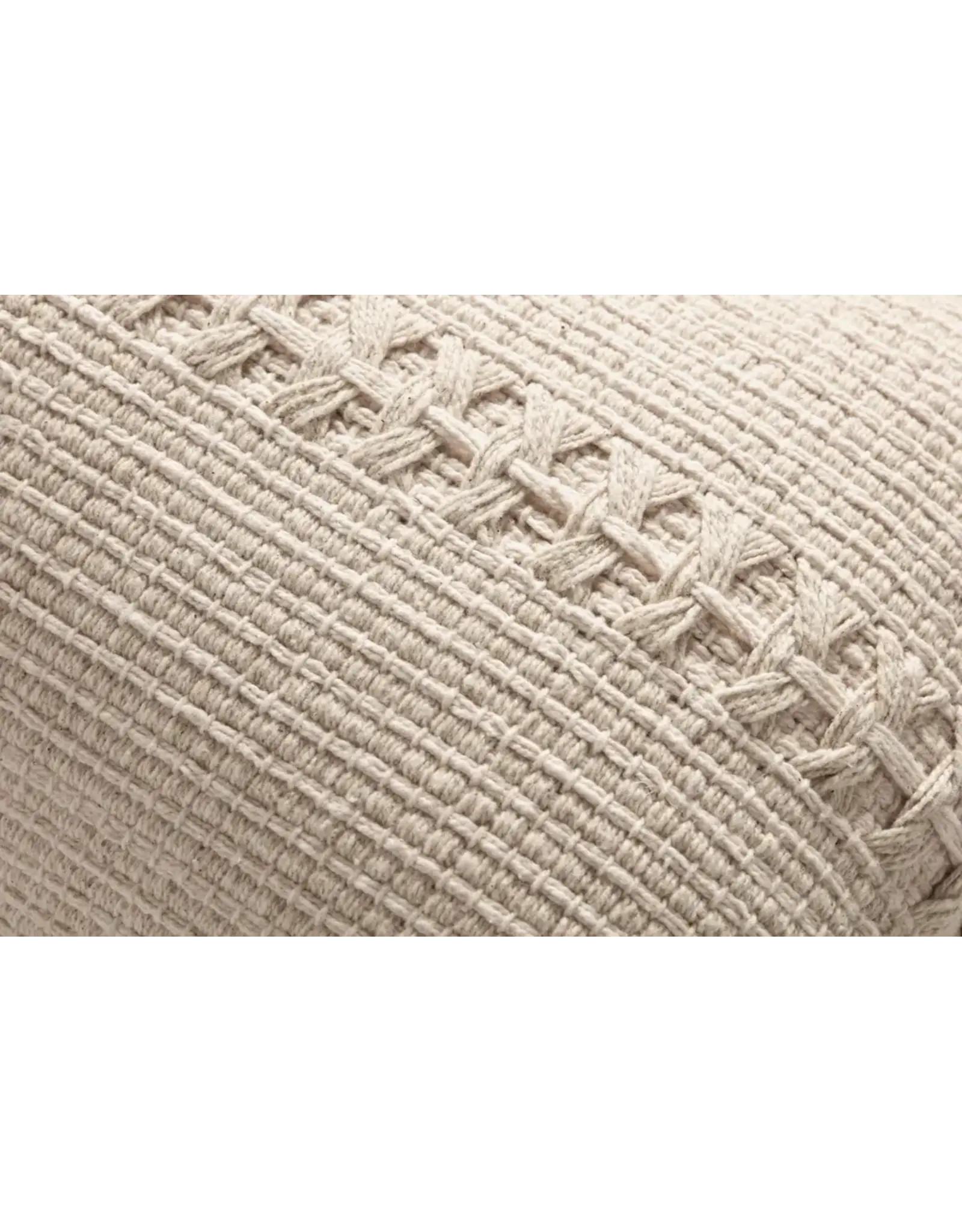 Chris Loves Julia × Loloi Ivory Pillow , 12x27