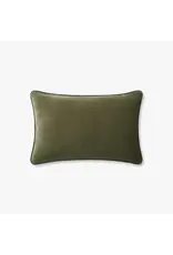 Chris Loves Julia × Loloi Green Pillow, 16x26