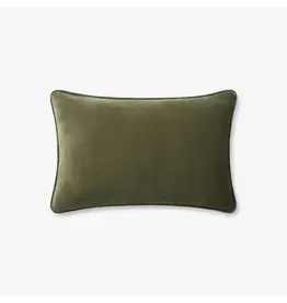 Chris Loves Julia × Loloi Green Pillow, 16x26
