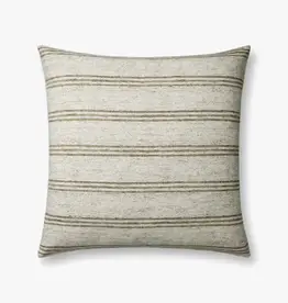Amber Lewis × Loloi Zephyr Pillow Cover, Ivory / Olive