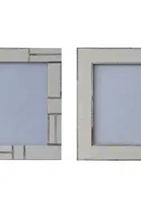 Resin Photo Frame w/ Horn Inlay, Ivory Color