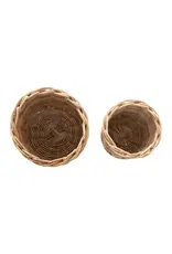 Hand-Woven Wicker Basket/Container, Set of 2
