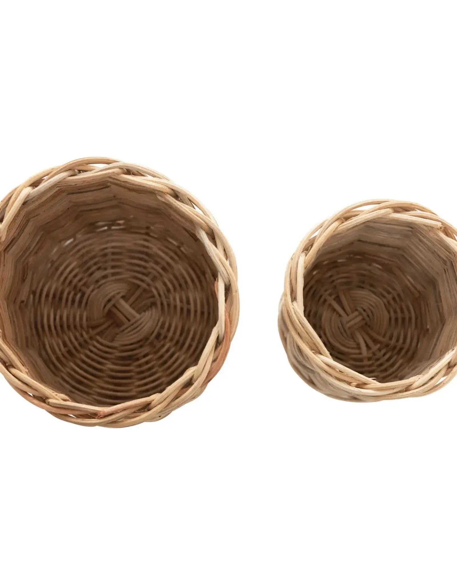 Hand-Woven Wicker Basket/Container, Set of 2