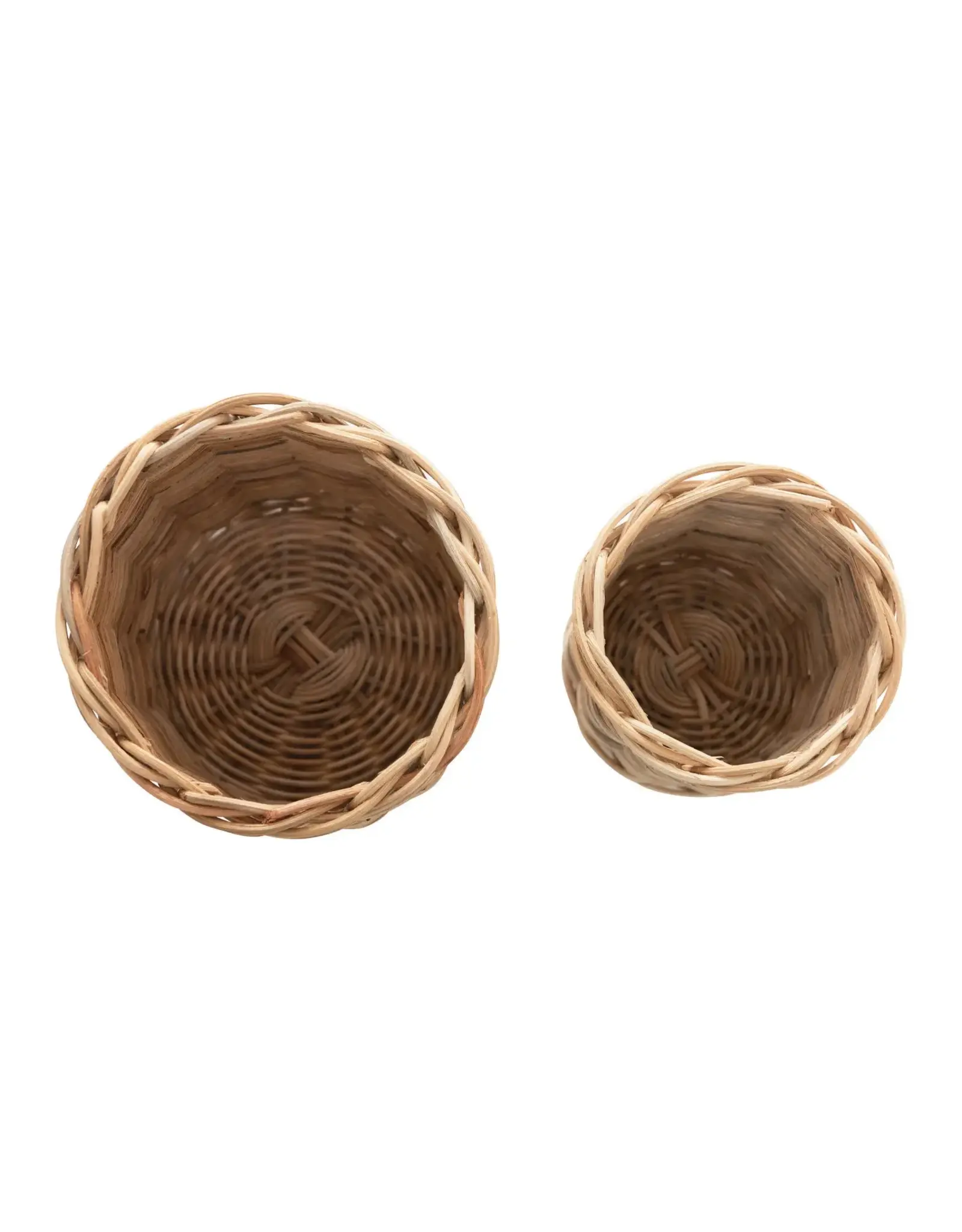 Hand-Woven Wicker Basket/Container, Set of 2