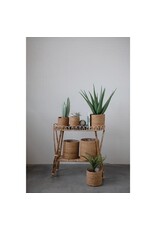 Hand-Woven Baskets with Plastic Lining