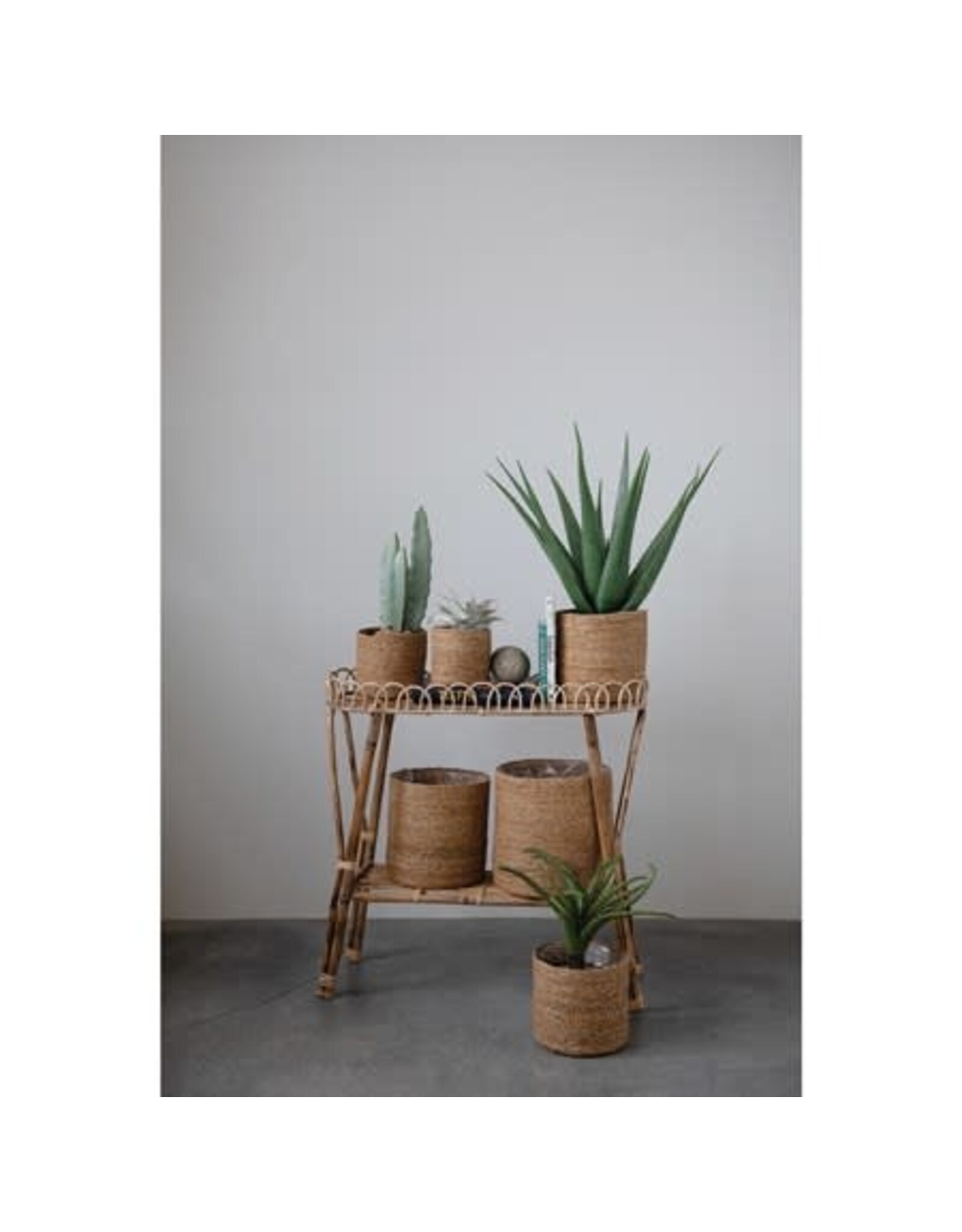 Hand-Woven Baskets with Plastic Lining