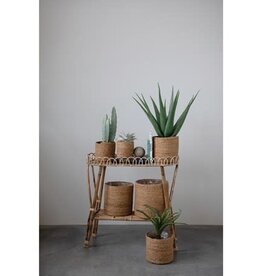 Hand-Woven Baskets with Plastic Lining
