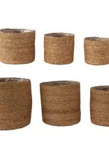 Hand-Woven Baskets with Plastic Lining