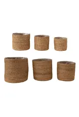 Hand-Woven Baskets with Plastic Lining