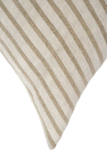 Pinstripe Linen Pillow, Natural - 16x24