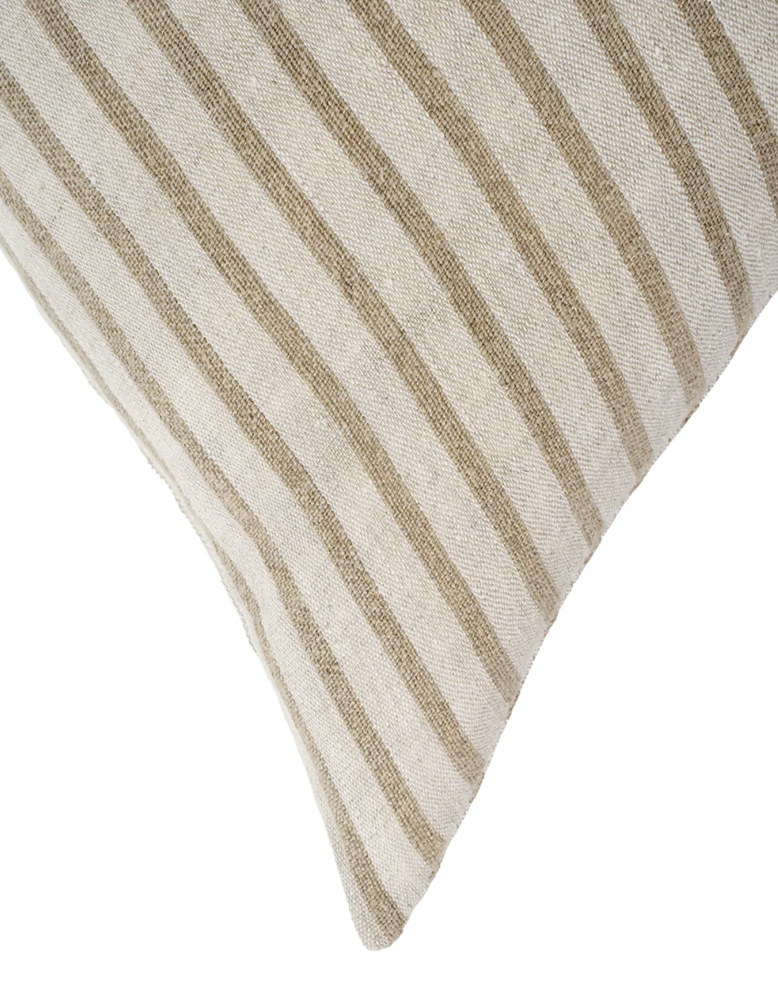 Pinstripe Linen Pillow, Natural - 16x24