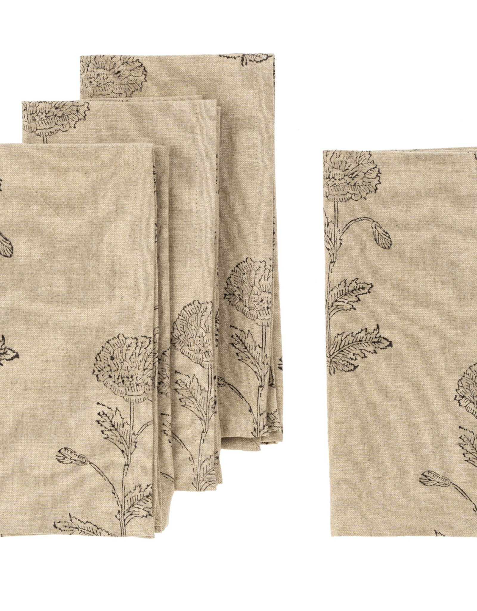 Rosa Block Print Napkins S/4