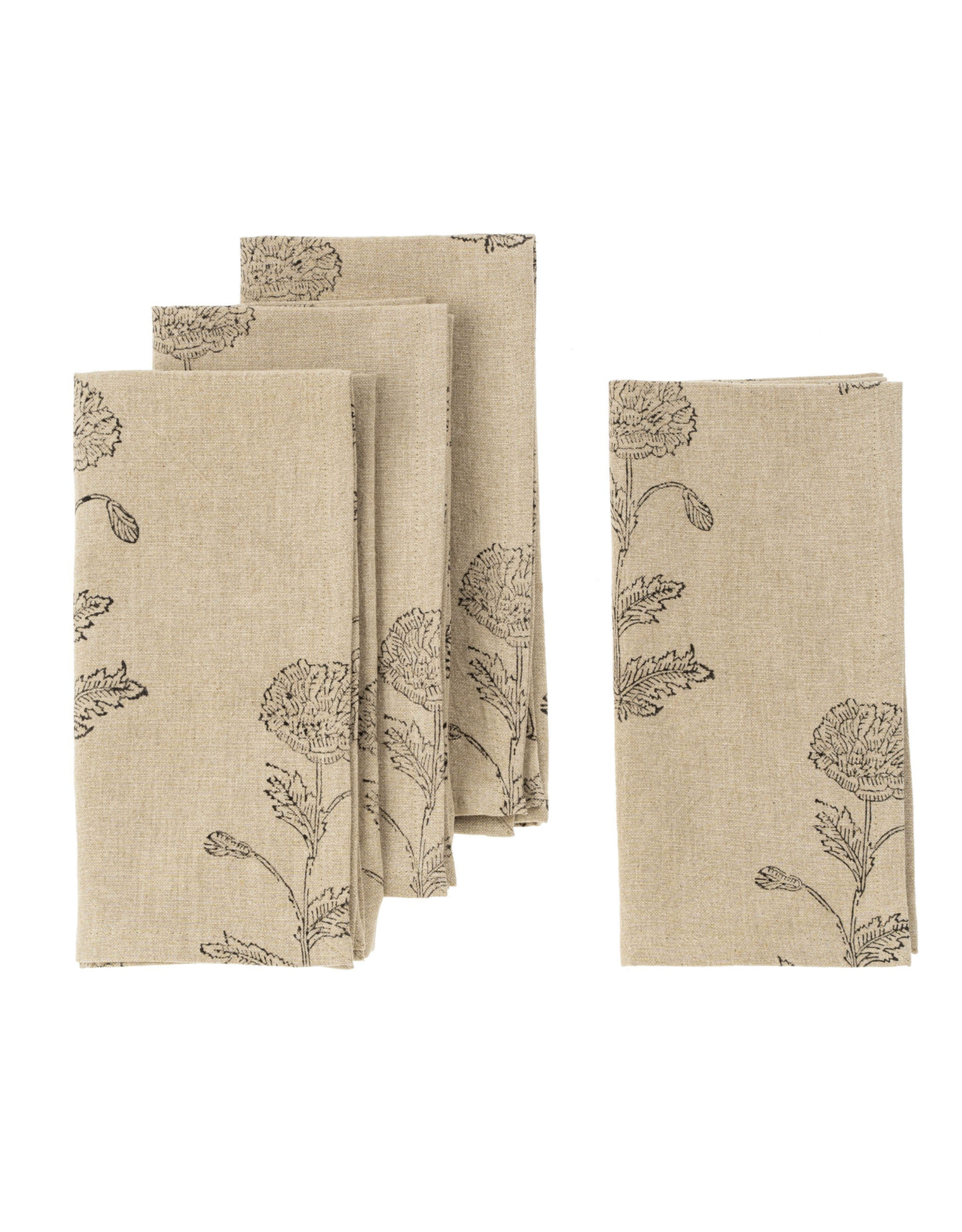 Rosa Block Print Napkins S/4