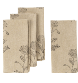 Rosa Block Print Napkins S/4