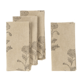 Rosa Block Print Napkins S/4