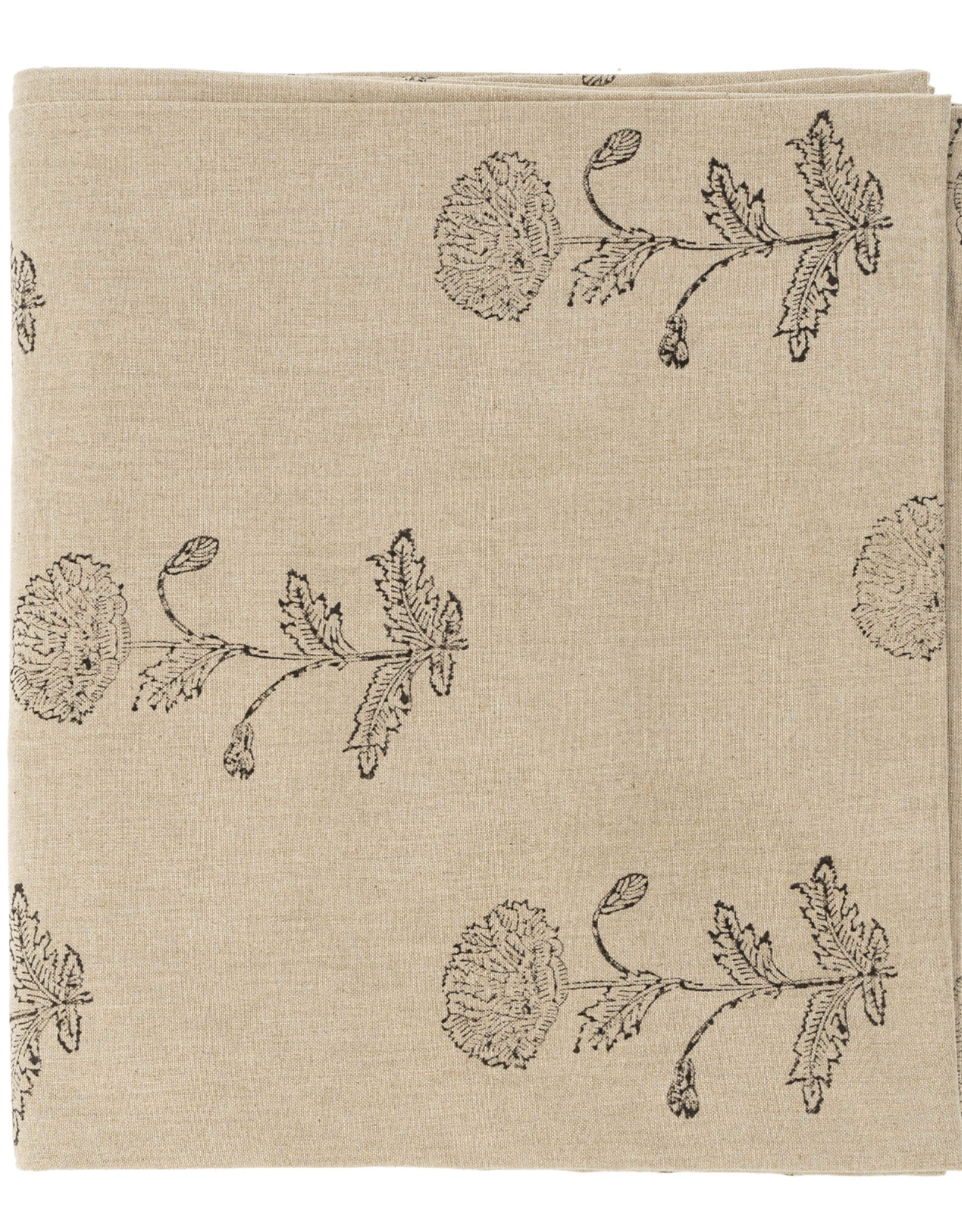 Rosa Block Print Tablecloth, 104x60