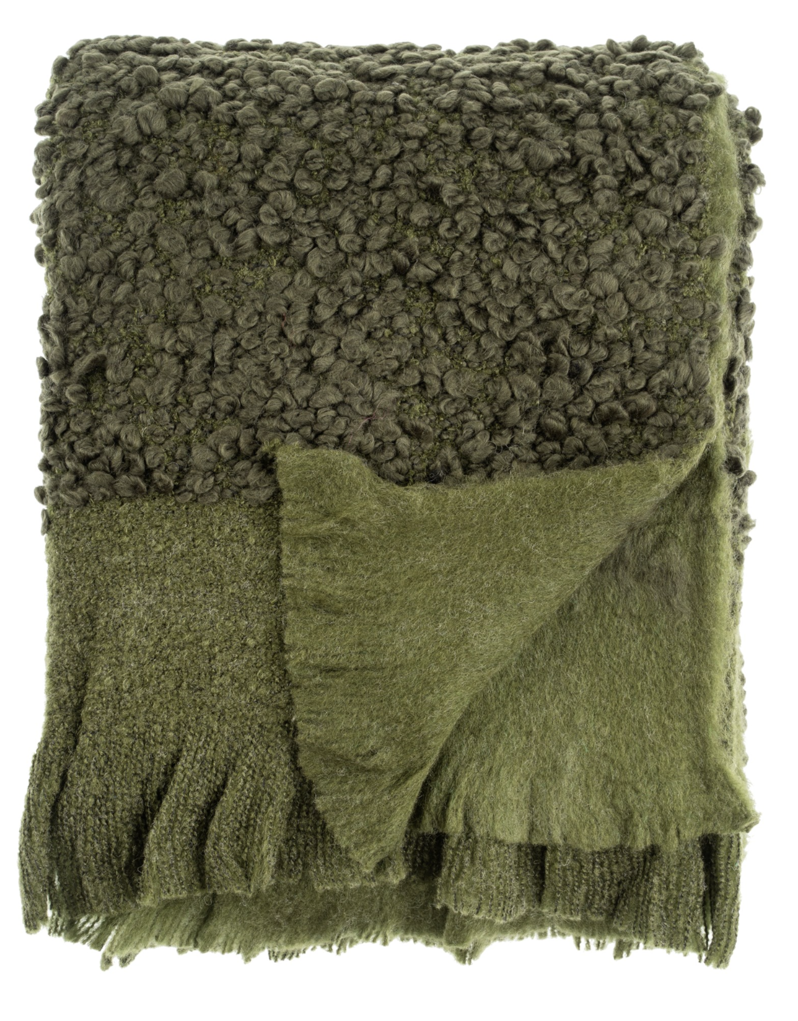 Vallnord Boucle Throw, Olive