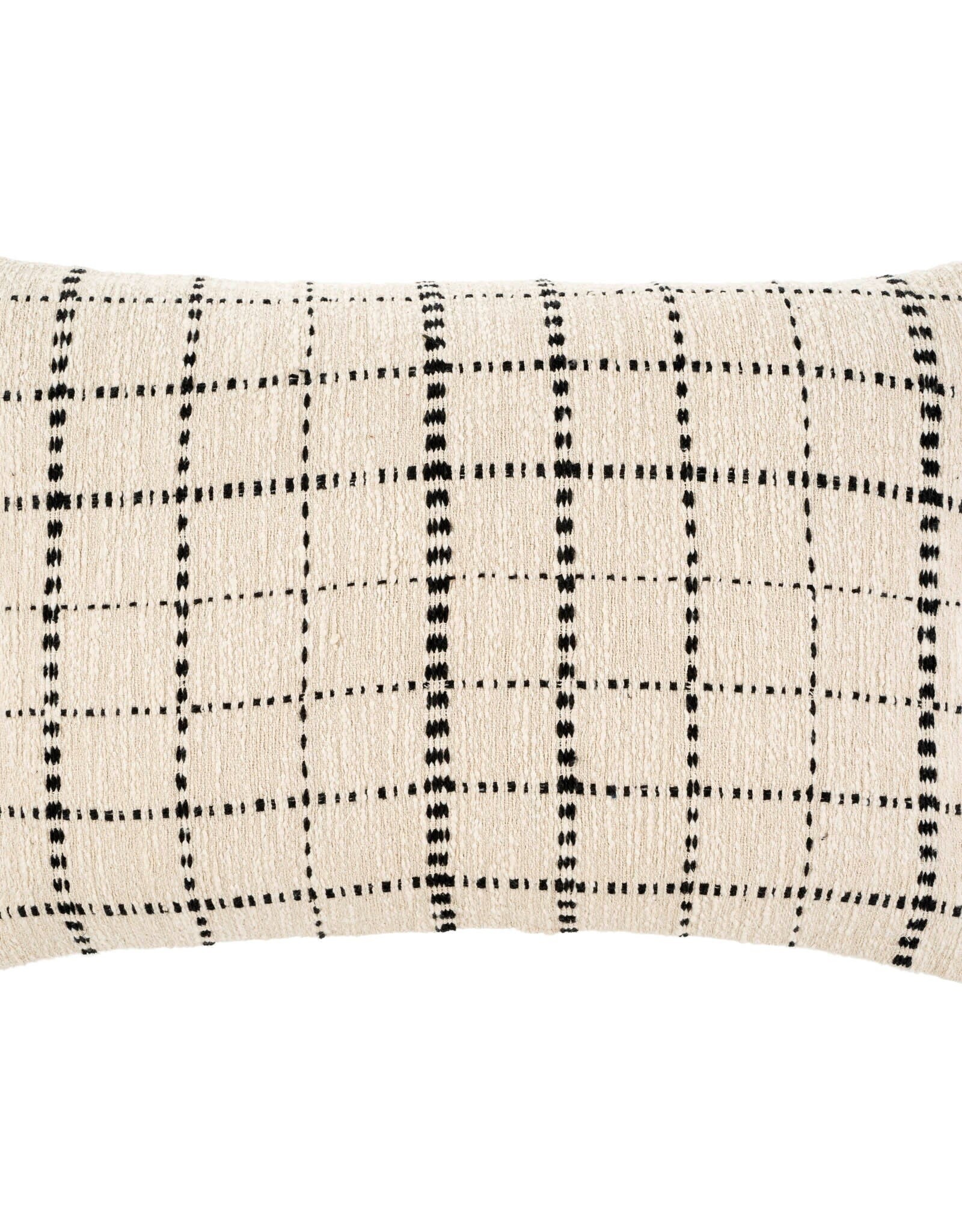 Handloom Check Pillow, 16x24