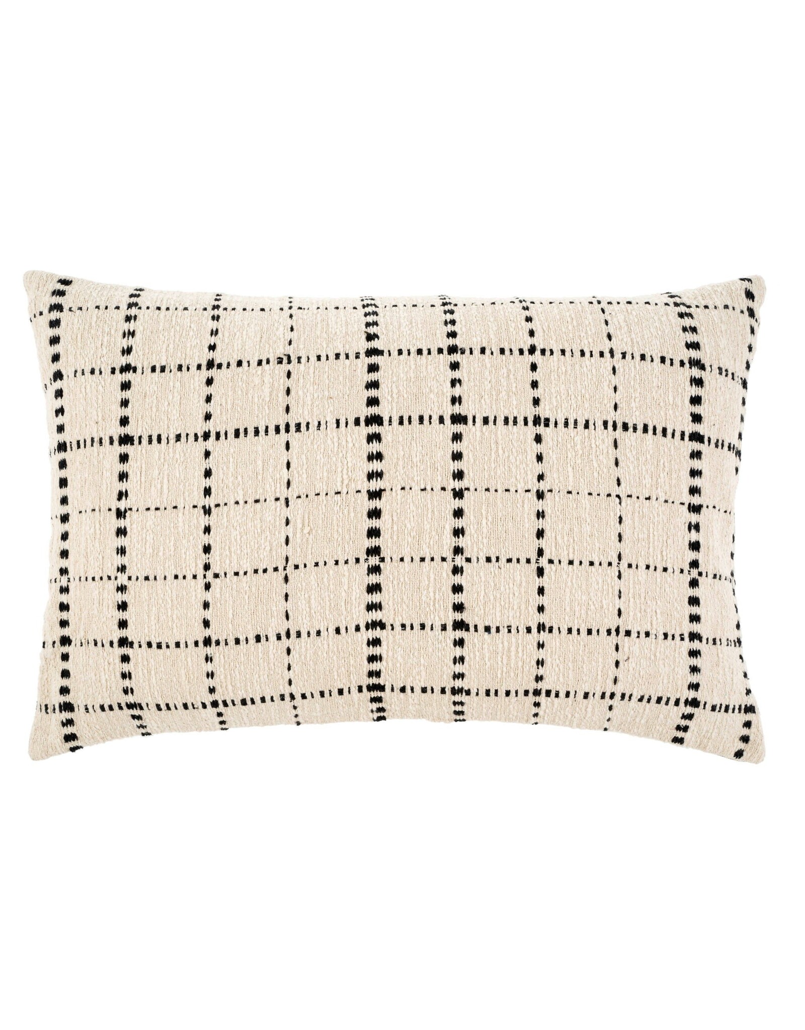 Handloom Check Pillow, 16x24