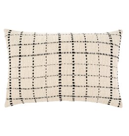 Handloom Check Pillow, 16x24