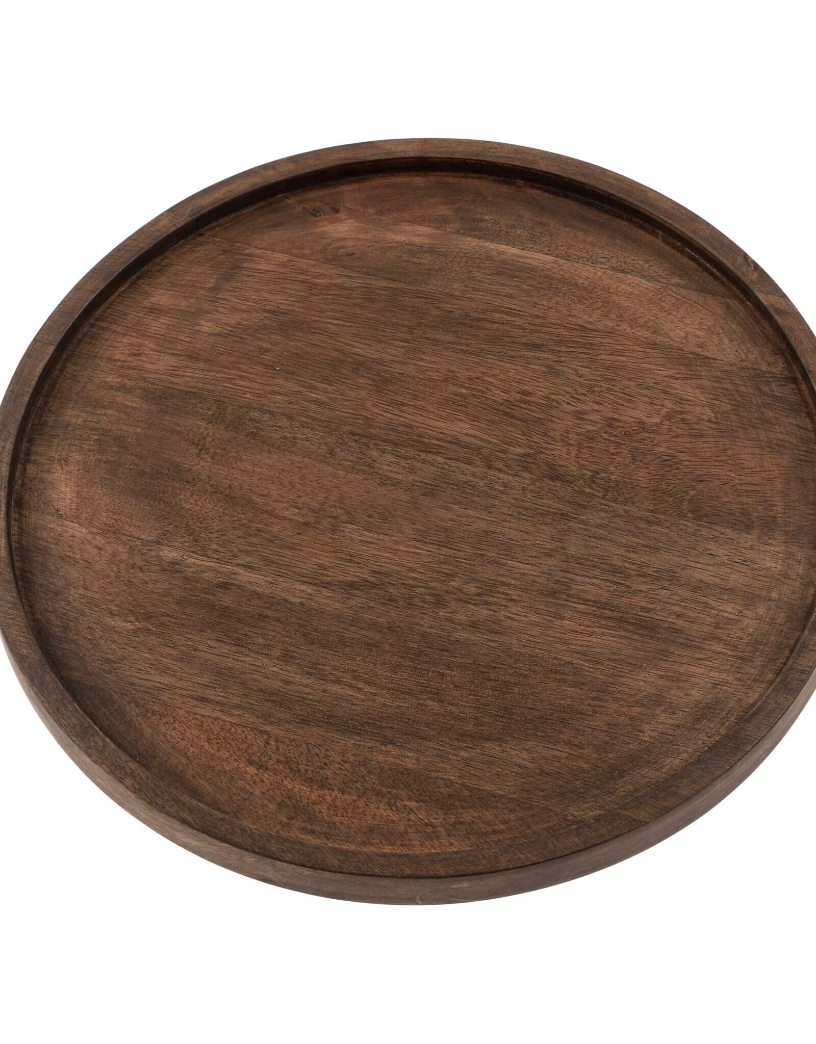 Heritage Round Tray, Stained Mango