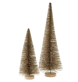 Tall Bottle Brush Tree, Champagne Sparkle