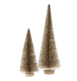 Tall Bottle Brush Tree, Champagne Sparkle
