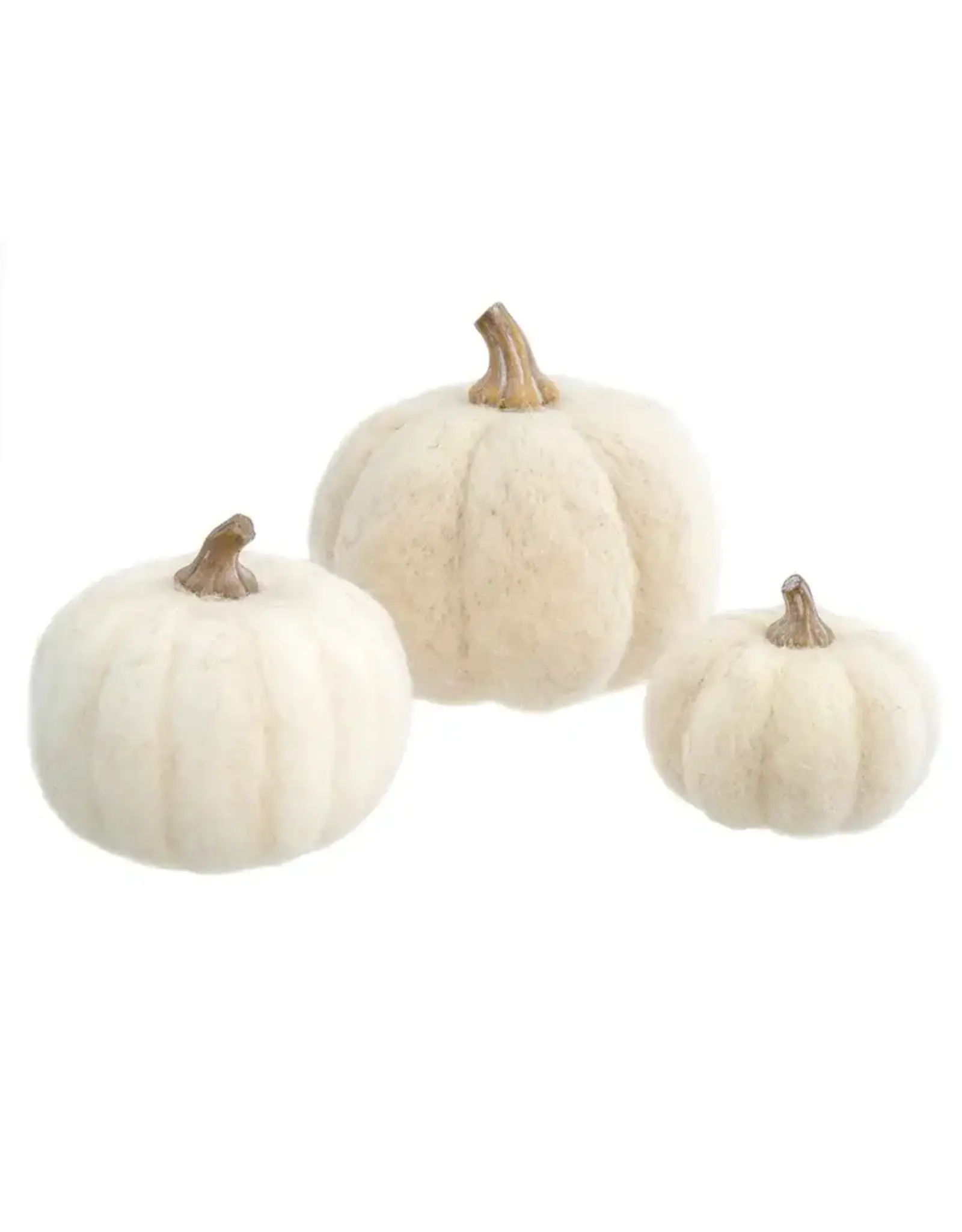 Felt Pumpkin, White