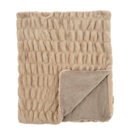 Faux Fur Throw, Taupe