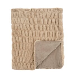 Faux Fur Throw, Taupe