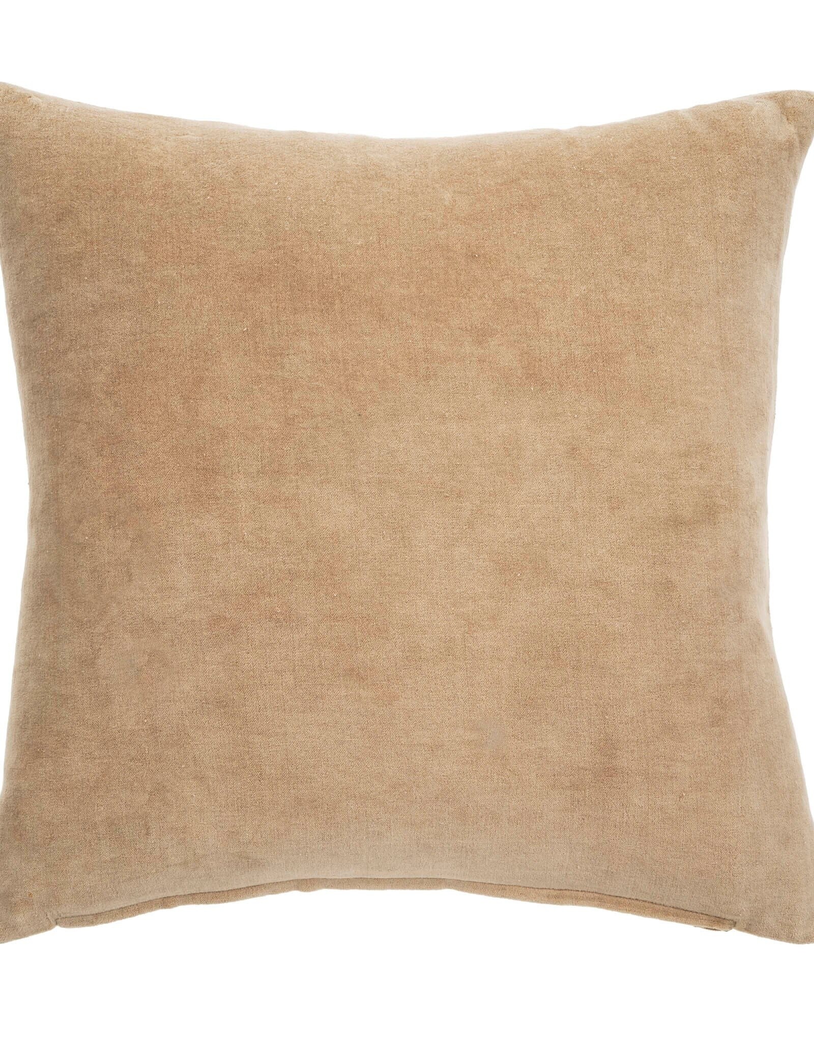 18x18 Vera Velvet Pillow, Bisque