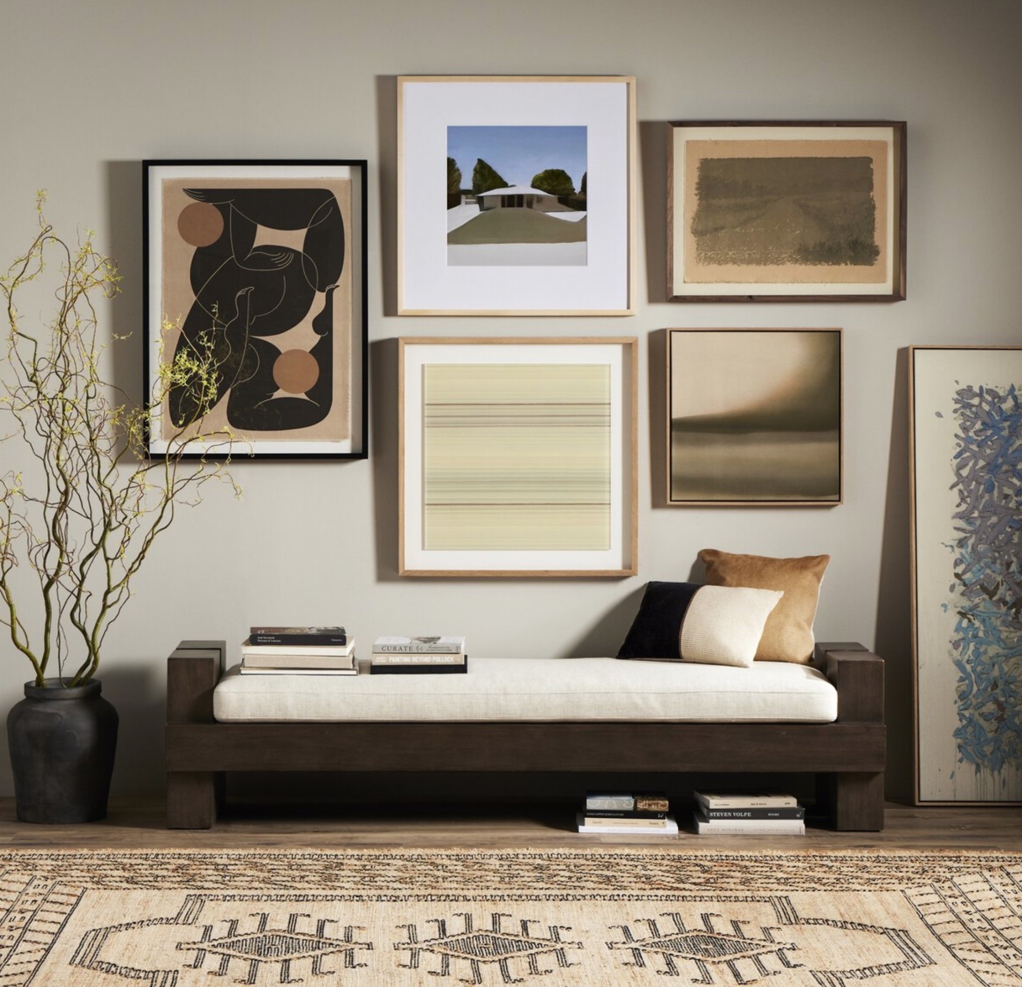 Heavy Wood Accent Bench Shoppe Jessica Velikovsky Interiors
