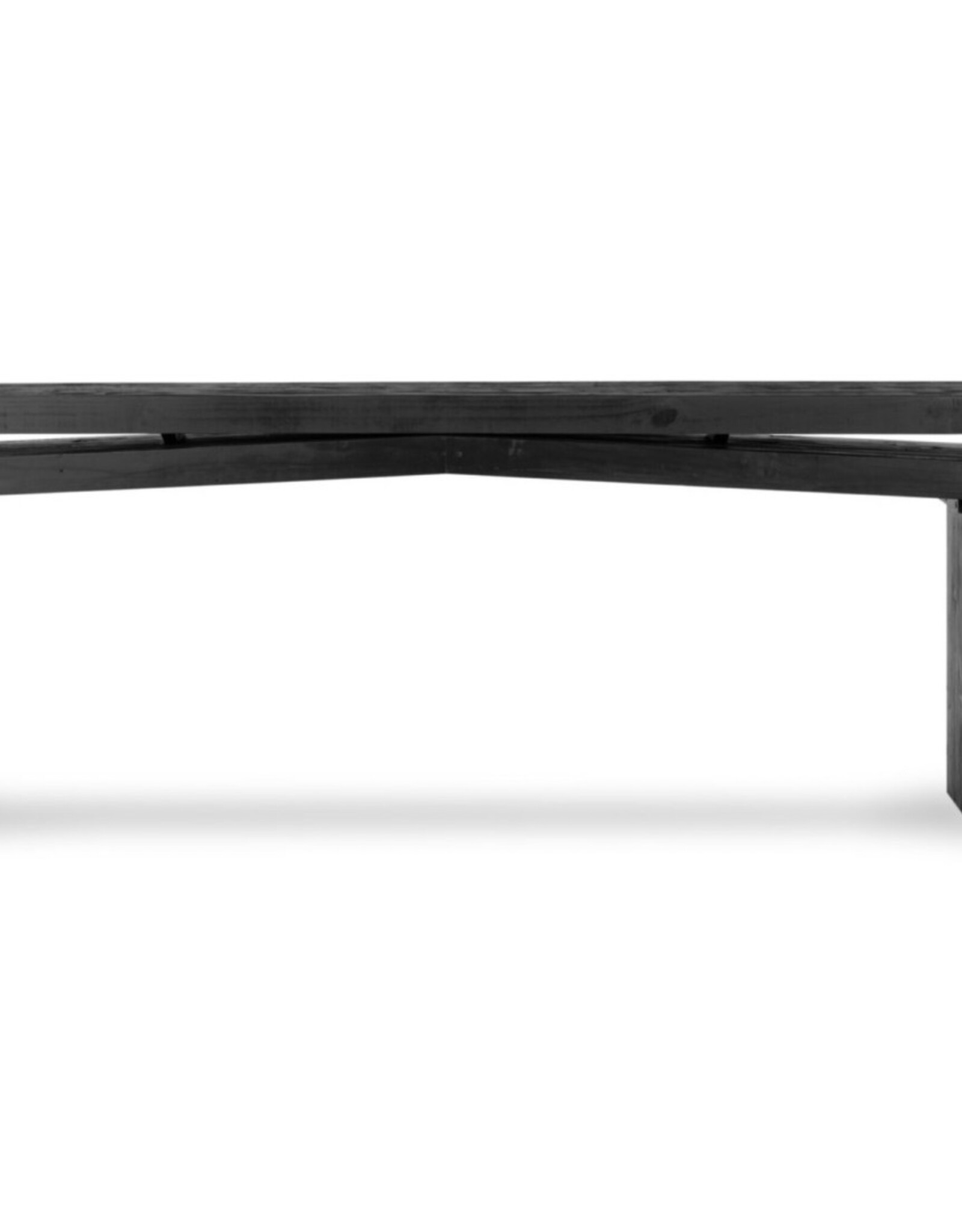 Matthes Large Console Table in Aged Black Pine 94"