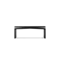 Matthes Large Console Table in Aged Black Pine 94"