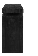 Matthes Large Console Table in Aged Black Pine 94"